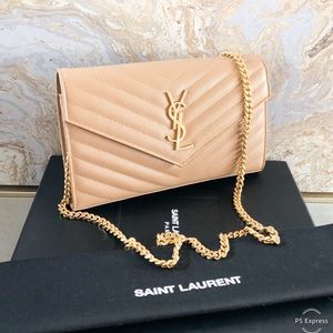 Saint Laurent Monogram Matelasse Wallet On Chain